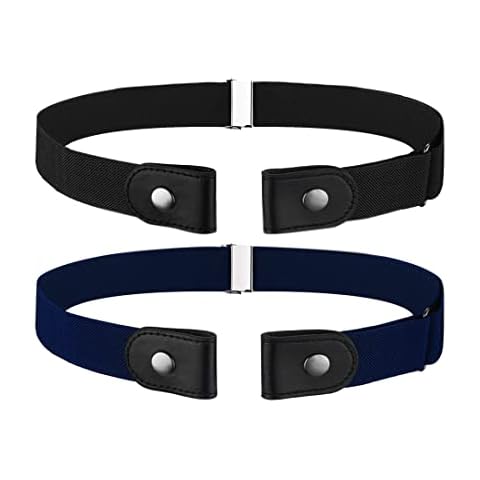 Clyhon 2 Stück Stretch Gürtel Ohne Schnalle Gürtel Ohne Schnalle Elastisch Unsichtbar Unisex Cover