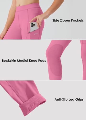 Image of Willit Girl's Riding Pants Horseback English Horse Equestrian Breeches | 4-way stretch twisted yarn, non-slip saddle grip and secure zip phone pockets, summer equestrian camps and intensive lessons