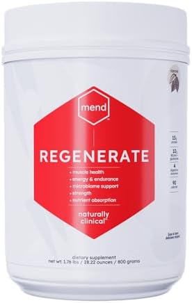 MEND Regenerate, Post Workout Recovery, Immune Support, and Sports Nutrition Supplement for Men and Women - Natural, Gluten Free, and Non-GMO - Cocoa Protein Powder, 20 Servings image 5