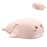 Wireless Mouse Pink Cute Dolphin Shape Aesthetic Quiet Click Portable Lightweight Compact Silent Cordless USB Optical Mice for PC Laptop Computer Macbook Windows Kids Girl Women Men Office Travel Gift