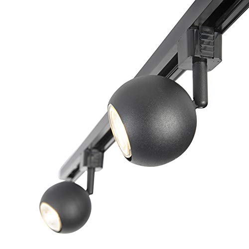 QAZQA jeana - Moderno - 1 luce - 55 mm - Nero - Moderno - Soggiorno I Camera da letto I Sala da Pranzo I Cucina