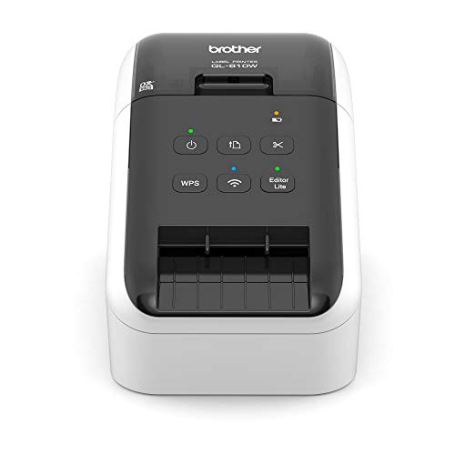 Image of Brother QL-810W Wireless Label Printer - High-Speed, Black & Red Printing, Auto Cutter, USB /Wi-Fi, 110 Labels /Min, 300x600 dpi, Mobile & PC Compatible