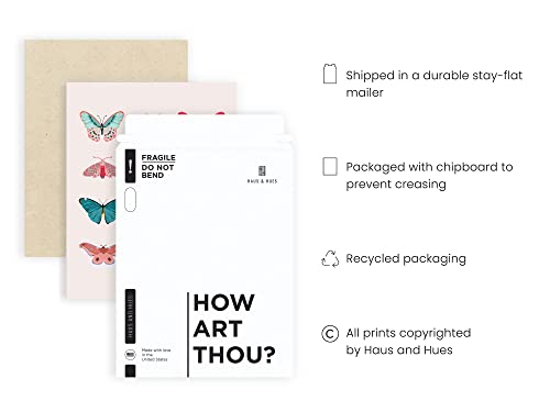 Haus And Hues Vintage Butterfly Posters & Butterfly Prints - Butterfly Poster Vintage Butterfly Art Wall Decor & Butterfly Art Prints Monarch Butterfly Wall Art & Butterflies Print Unframed (12"X16") #TOP2