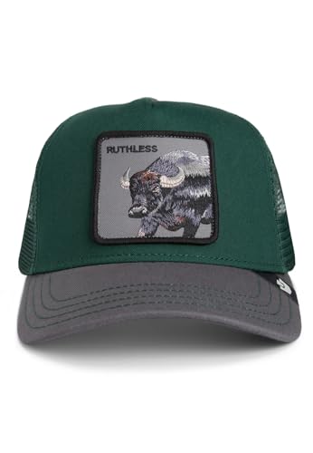 Goorin Bros. Trucker Cap Two Tone Buffalo Guard Oil Dark Green Grey Size:OneSize