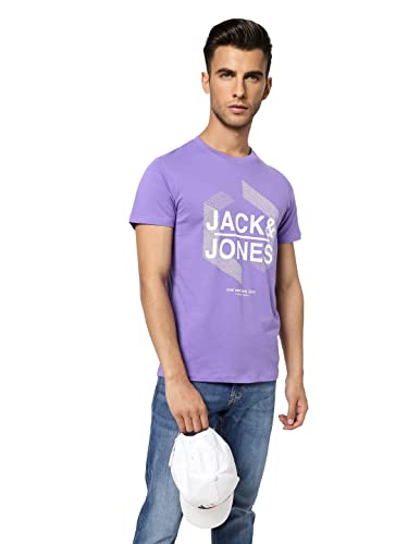 Image of JACK & JONES Men's Cotton Printed Regular Fit T-Shirt