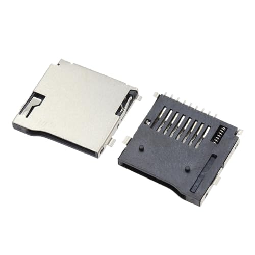 Conector de tarjeta SD de 9 pines para reparación y fabricación de lectores, 14 x 15 mm, 100 uds