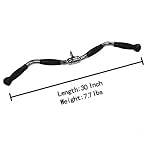 Lat Bar Cable Machine Attachment, Curl Pulldown Bar with Full Rotation and Rubber Handle for Gym, Strength Workout, Body Training, Muscle Building, 30 Inch - Image 5