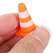 SEWACC 50pcs Mini Traffic Cones, Orange Plastic Road Barricade Toys, 0.98 x 0.62 Inch, Traffic Sign Playset for Kids Learning & Role-Playing