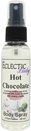 Eclectic Lady Hot Chocolate Body Spray, 2 ounces, Body Mist for Women with Clean, Light & Gentle Fragrance, Cologne with Soft, Subtle Aroma For Daily Use