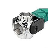 Oniissy Klauenhammer für Klimaanlagen-Installation mit 12 mm Stecknuss und 14/17/19/22 mm Stecknüssen, Kopf aus Karbonstahl, rutschfester Griff, für HVAC-Erweiterungsschraubenwerkzeug (340 mm)