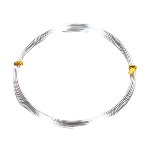 WSYCWG Aluminum Craft Wire Flexible Metal Wire Diameter 2Mm, 5 Meters Long Beading Wire Rolls for DIY Sculpture and Crafts,Silver