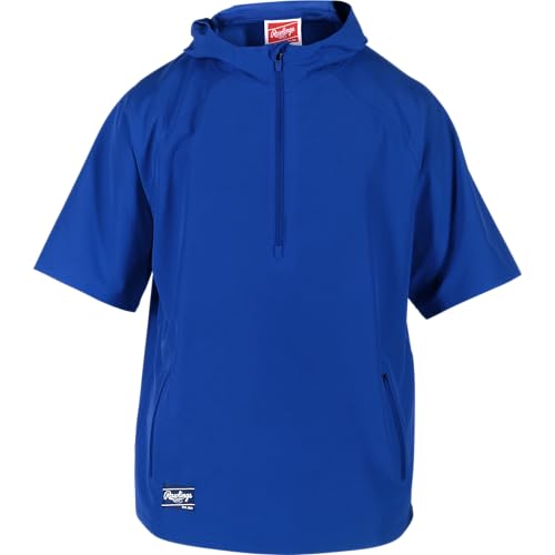 Rawlings Men's Standard Short Sleeve Cage Jacket, Royal Blue