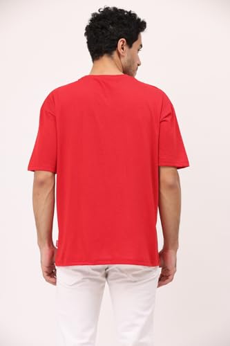 Image of LEOTUDE Men's Oversize Graphic Printed Combo Pack of 3 T-Shirt | Round Neck Half Sleeve T-Shirt for Men's (Combo : Pack of 3)