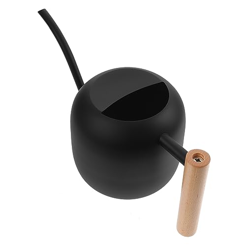 YARNOW Tetera Pulverizador De Jardín Eléctrico Jardín Ampliable Automático Regadera De Luz Solar Verde Agua Planta Árbol Turbo Ligero Matraz Crisol De Riego Mini Mango De Madera Black