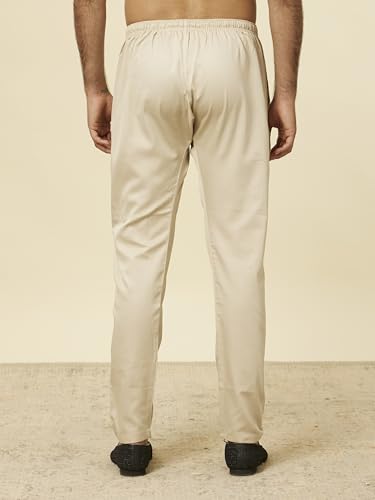 Image of Manyavar Men's Solid Pencil Cut Pyjama (1pc)