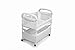 Arm’s Reach Clear-Vue Co-Sleeper Bedside Bassinet Featuring Clear Mesh Panels with Fold-Down Side, Large Attached Storage Basket, 4 Wheels, and Height-Adjustable Legs, White
