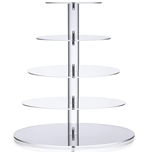 Ulifeme Cupcake Ständer, Tortenständer 5 Etagen Acryl für Hochzeit,...