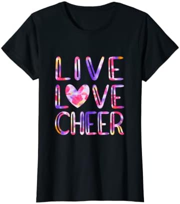 Funny Cheerleading Tie Dye Cheer Girls Love Cheer Mom T-Shirt