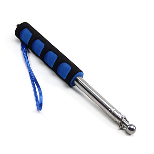 Image of Othmro 2Pcs Hollow Telescopic Teachers Pointer, Teaching Pointer Stick for Classroom, Metal Hand Retractable Pointer Extended Length 39.4 inch, Handheld Presenter Whiteboard Pointer (Blue)
