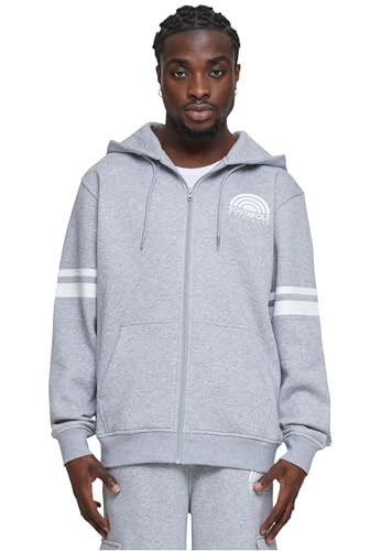 Southpole Sudadera con Capucha de los Hombres, 65% Algodón 35% Poliéster, Gris Jaspeado/Blanco, XL