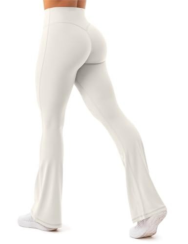 Unthewe High Waisted Flare Leggings for Women Tummy...