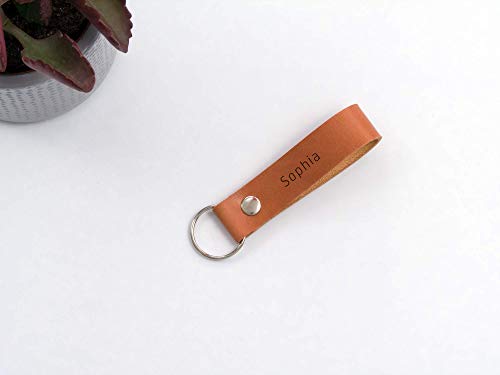 Schlüssel-Anhänger Echtleder - handgefertigt - personalisierte Gravur/Initialen - Geschenk
