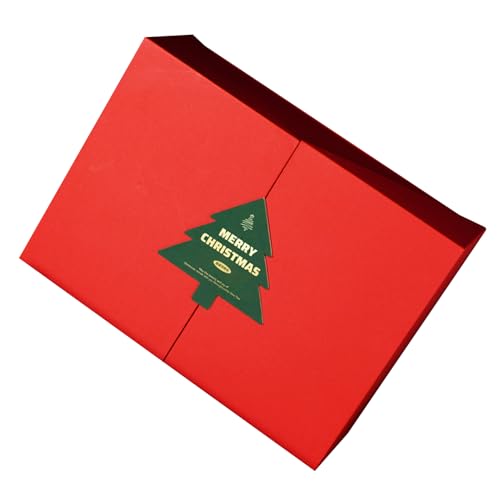 Contenedores de regalo festivos: embalaje tradicional reutilizable de temporada, de regalo para regalar, construcción de cartón resistente para uso prolongado, envoltorios navideños con diseño al