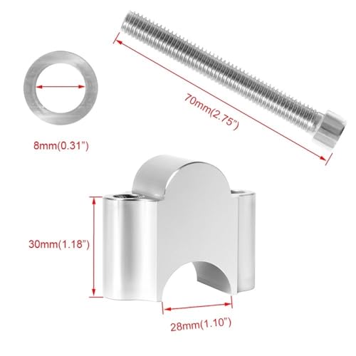 Abrazadera elevadora manillar universal de aluminio para motocicleta MT07 de 28 mm 2