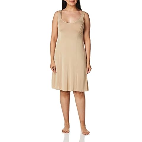 Jones New York Women's Silky Touch 38 Sleeveless Anti-Cling Full Slip, Nude, Large Cover