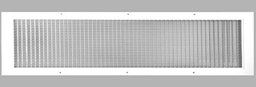 Image of 12 inch x 36 inch or 36 inch x 12 inch Cube Core Eggcrate Return Air Grille - Aluminum Rust Proof - HVAC Vent Duct Cover - White [Outer Dimensions: 13.75 x 37.75]