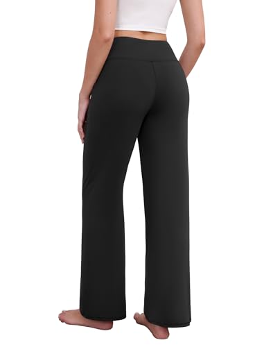 Wide Leg Yoga Pants Women Elastic High Waisted Lounge Pants Loose Causal Comfy Trousers with Pockets3