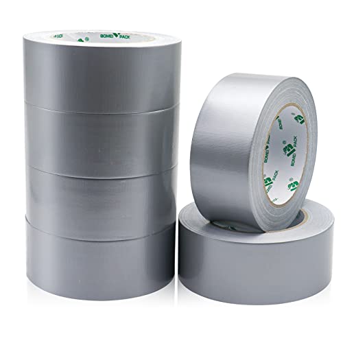 BOMEI PACK Mehrzweck Panzertape Silber Grau Reparaturband 50 mm x 50 m 6 Rollen (silver)