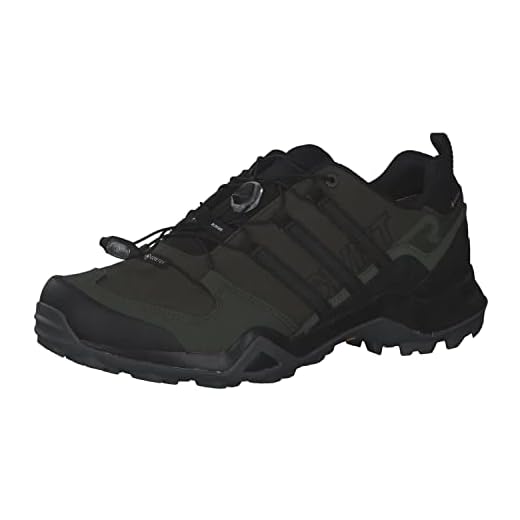 Adidas Herren Terrex Swift R2 Gore-TEX Hiking Shoes, Night Cargo/Core Black/Base Green, 44 2/3 EU