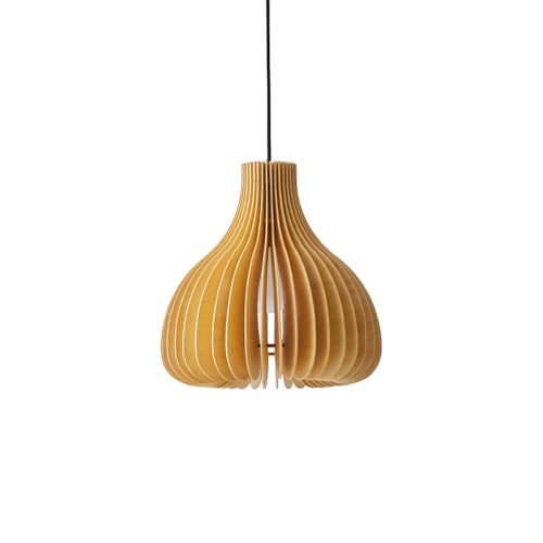 Lustre de style nordique LED en bois pour illuminer vos repas en famille
