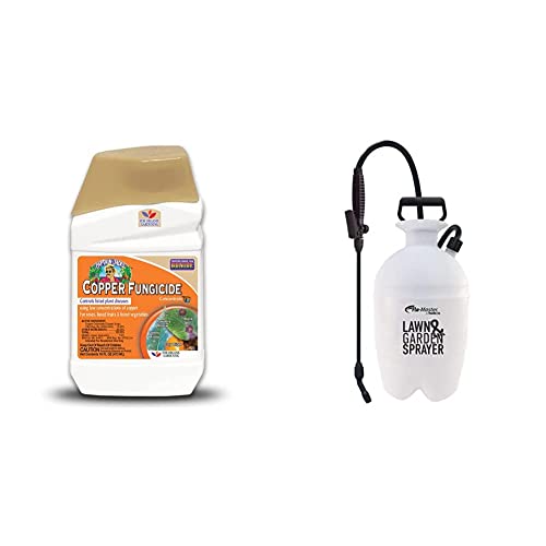 Bonide 811 Copper 4E Fungicide 16oz (473ML) & Flo-Master by Hudson 24101 1 Gallon Lawn and Garden Tank Sprayer, Translucent