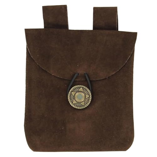 Armory Replicas Medieval Renaissance Leather Brown Suede Pouch