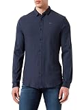 Armani Exchange Herren Long Sleeve, Emboidered Logo Hemd, Blau, S
