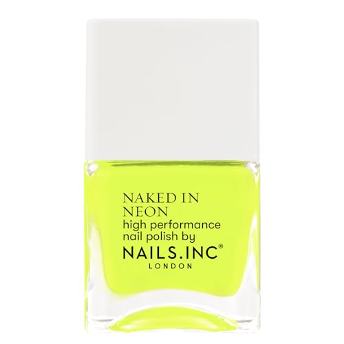 Nails Inc Be Your Inc.redible Self Knightsriders Street Yellow Neon No Chip Long Lasting Quick Dry Air Dry Professional Manicures & Pedicures Fingernails & Toenails Vegan Nail Polish 14 ML