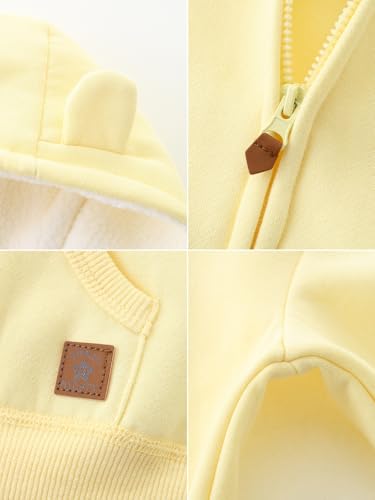 Babymine Baby Boy Clothes 12-18 Months Cartoon Spring Fall Outerwear Zipper Hooded Jackets Coat Yellow thumb #4