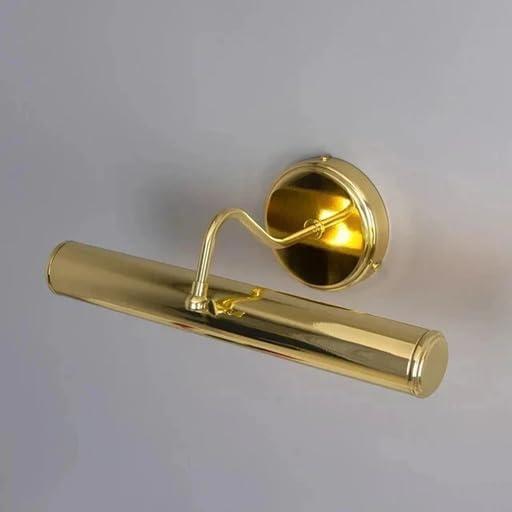 Antique Brass Picture Frame Wall Light - 19" Dimmable Vintage Artwork Painting Spotlight - Solid Brass Hardwired Picture Wall Light Painting, Artwork, Gallery, Bookshelves (Antique Patina Brass)