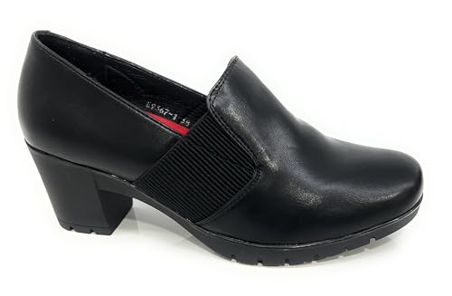 Chic Vision Zapato Mujer Abotinado Elasticos Tacon - 1550900236058 Color Negro Talla 40