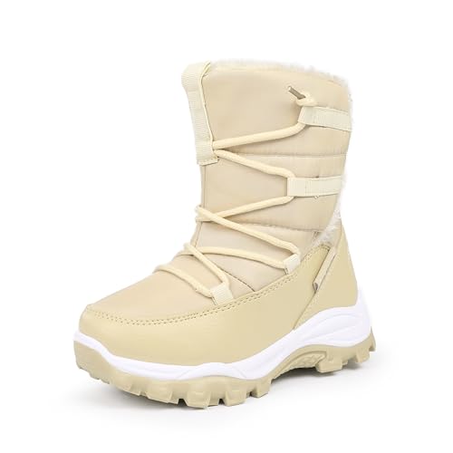 FANTURE Winter Snow Boots for Boy and Girl Outdoor with Fur Lined(Toddler/Little Kids)