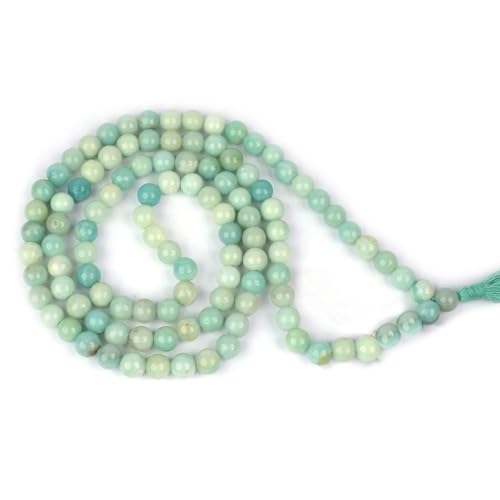 Image of Reiki Crystal Products Natural Reiki Feng-Shui Mala Necklace 6 mm Crystal Stone 108 Bead Jaap Mala for Men and Women