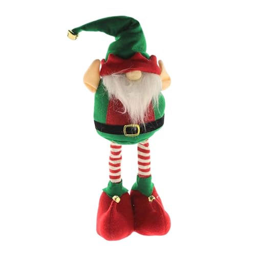 Père Noël extensible vert H.45 cm pour illuminer votre salon à Noël