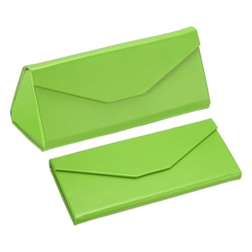 Image of PATIKIL Foldable Glasses Case, Triangle Magnetic Sunglasses Organizer Case PU Leather Hard Eyeglass Case for Women (2 Pcs)