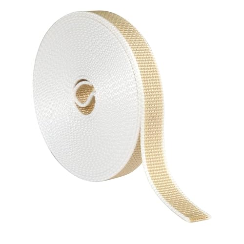 Cintino per Tapparelle Avvolgibili Super Resistente Cinghia in Cotone Rinforzato per Tapparelle e Persiane, Adatto a Uso Interno ed Esterno (Beige, 22mm x 7.5m) art 2208285