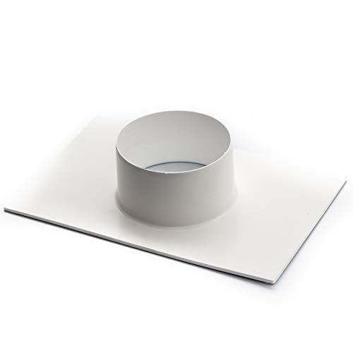 Vent Systems 4\" inch Air Vent Duct Connector Flange Straight Ventilation Pipe Plastic Ducting Connector Plate for Cooling Heating Ventilation System HVAC 4\" inch