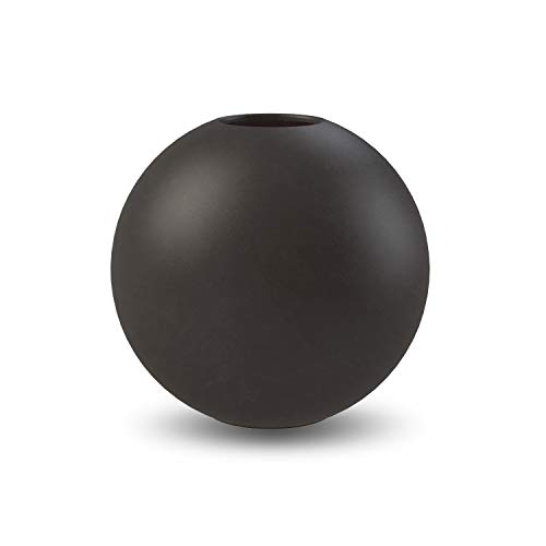 Cooee - Vaso di design a sfera, 8 cm, nero