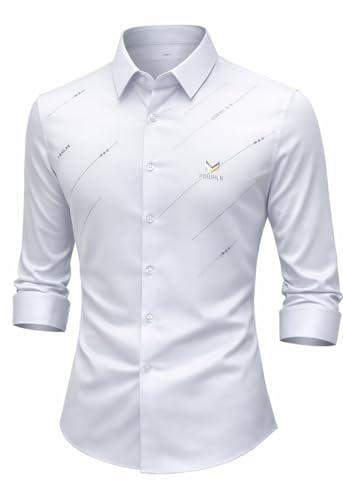 Image of IndoPrimo Men's Premium Satin Shirt for Party, Formal & Casual Wear - Stylish Designer Full Sleeve Shirt for Men