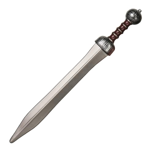 23.6 Roman Gladius Foam Sword Fake Silver Short Sword Prop for Gladiator Costume & Cosplay